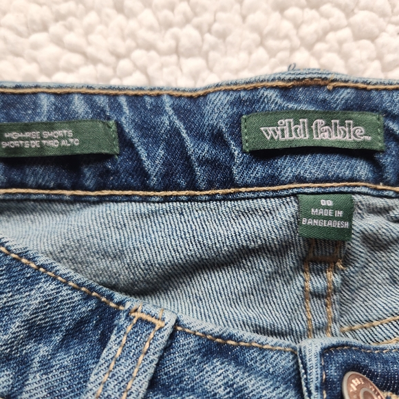 Wild Fable High-Rise Distressed Denim Shorts - Picture 3 of 7